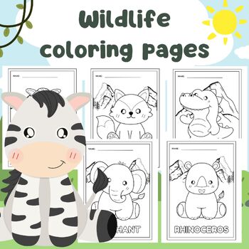 Preview of Wildlife Animals Coloring Pages Printable