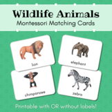 Wildlife Animals Montessori Matching Cards (Schleich Figur
