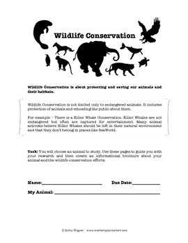 Preview of Wildlife Conservation - Research Packet