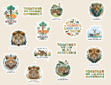 Wildlife day stickers bundle