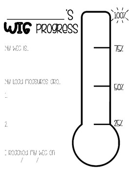 Preview of Wildly Important Goal (WIG) Progress Tracker
