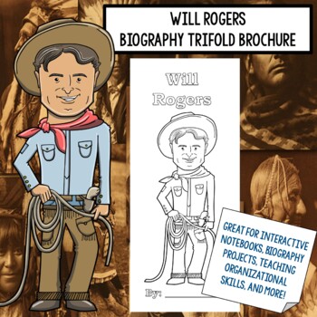 Preview of Will Rogers Biography Trifold Graphic Organizer