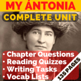 My Ántonia by Willa Cather | 135-Page MEGA-UNIT | 4 Weeks of EDITABLE Lessons!!