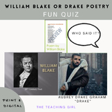 William Blake or Drake Poetry and Quiz
