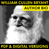 William Cullen Bryant Author Study Worksheet, PDF & Google
