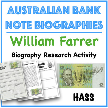 Preview of William Farrer - Australian Bank Note Biographies $2 Note