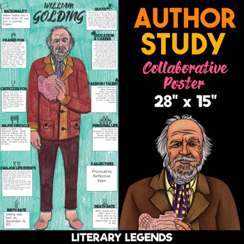 Preview of William Golding Author Study | Body Biography | Collaborative Poster