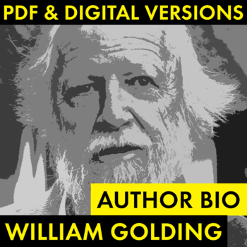Preview of William Golding Author Study Worksheet, PDF & Google Drive, Biography, CCSS