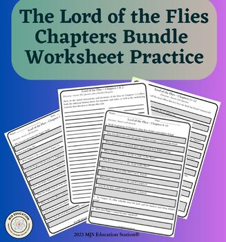 Preview of William Golding's The Lord of the Flies Chapters Bundle Worksheet & Practice