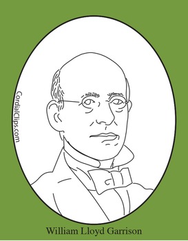 William Lloyd Garrison Clip Art Coloring Page Or Mini Poster