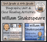 William Shakespeare Close Reading & Biography Bundle | 3rd