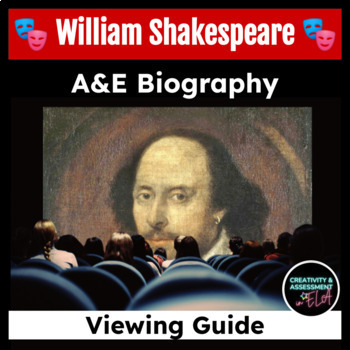 Preview of William Shakespeare A&E Biography Viewing Guide Fill-In-The-Blank Worksheet