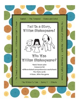 Preview of William Shakespeare Introduction for Kids