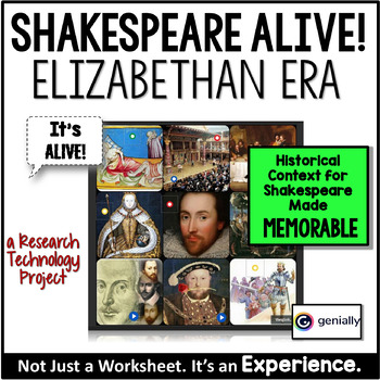 Preview of William Shakespeare Background Elizabethan Era - Globe Theater - Sonnets