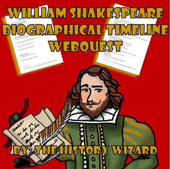 Preview of William Shakespeare Biographical Timeline Webquest