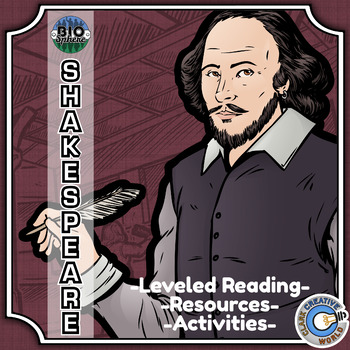 Preview of William Shakespeare Biography - Reading, Digital INB, Slides & Activities