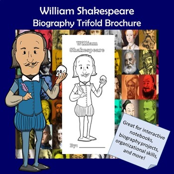 Preview of William Shakespeare Biography Trifold Graphic Organizer