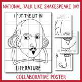 William Shakespeare Collaborative Art Poster Coloring Page
