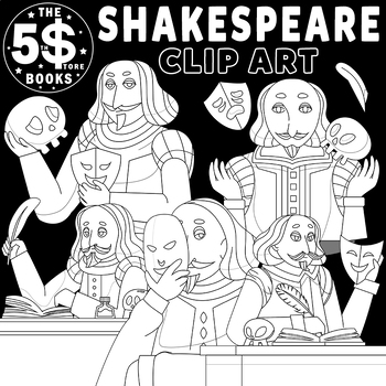 shakespeare clip art black and white