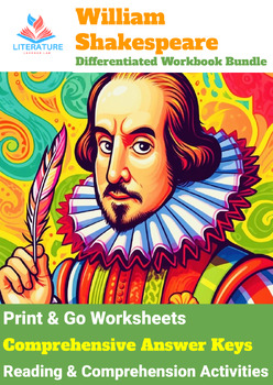 Preview of William Shakespeare Differentiated Workbooks (9-Product Bundle)