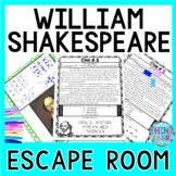 William Shakespeare ESCAPE ROOM Activity - Reading Passage