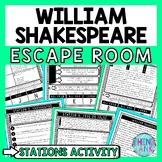 William Shakespeare Escape Room Stations - Reading Compreh