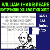 William Shakespeare Poetry Month Collaborative quote Poster