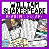 William Shakespeare Reading Comprehension and Puzzle Escape Room