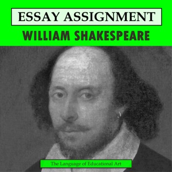 Preview of William Shakespeare Research Organizer & Paper Assignment — ELA — CCSS Rubric