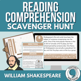 William Shakespeare Scavenger Hunt -Reading Comprehension 