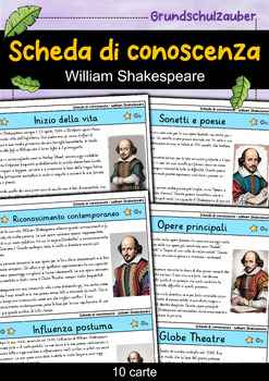 Preview of William Shakespeare - Scheda di conoscenza - Personaggi famosi (Italiano)