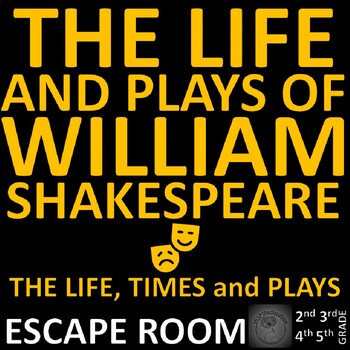 Preview of William Shakespeare- The life and plays ESCAPE ROOM: 9 Challenges and Answer Key
