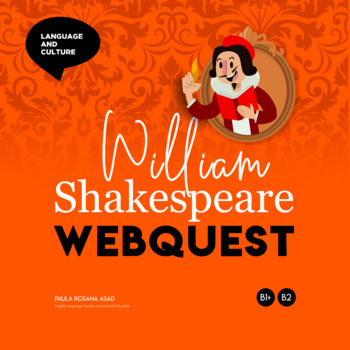 Preview of William Shakespeare Webquest NO PREP Study Guide Language and Culture