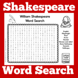 William Shakespeare Worksheet | Biography Word Search