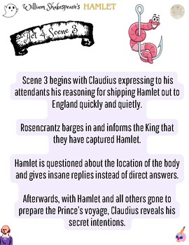 Preview of Hamlet Act 4 Scene 3 Complete Lesson and Work Package
