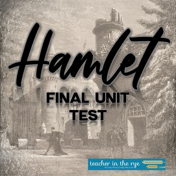 Preview of William Shakespeare's Hamlet Final Unit Test Multiple Choice Answer Sheet & Key