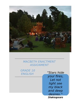 Preview of William Shakespeare's Macbeth: Interactive Student Enactment Assignment Activity