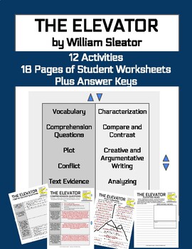 Preview of William Sleator - The Elevator Short Story Unit and BONUS ACTIVITY