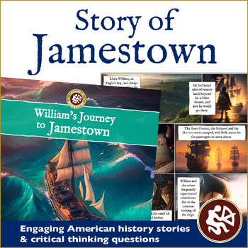 Preview of William's Journey to Jamestown | A Graphic Novel with Questions