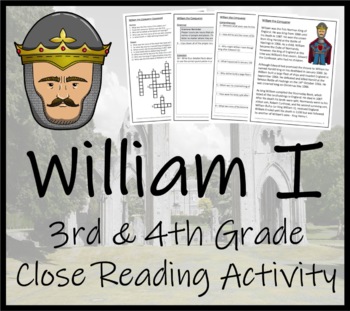Preview of William the Conqueror Close Reading Comprehension Activity | 3rd & 4th Grade