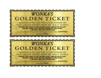 Willy Wonka Golden Ticket by HEYHEYCARLYRAE