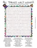 Willy Wonka Activity Wordsearch Puzzle Worksheet