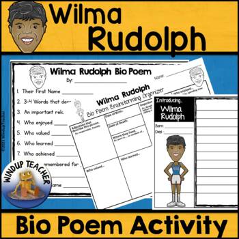 Preview of Wilma Rudolph Biography Poem Activity and Writing Paper