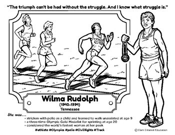 wilma rudolph coloring pages for pre k