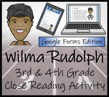 Preview of Wilma Rudolph Close Reading Activity Digital & Print | 3rd & 4th Grade