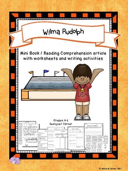 Preview of Wilma Rudolph Mini Book Foldable and Comprehension Packet