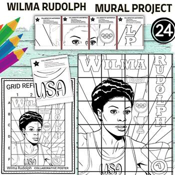 Preview of Wilma Rudolph collaboration poster Mural project Black - Women’s History Month