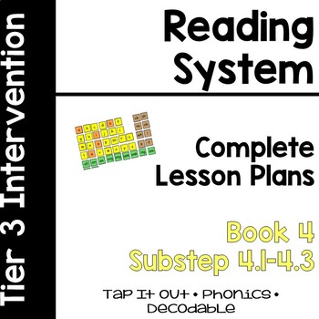 Preview of Reading System Lesson Plans Book 4 (Substep 4) Lessons 4.1-4.3