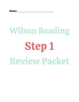 Preview of Wilson Reading Aligned Step 1 Review Packet