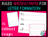 FUN Ruled WRITING Paper 14 designs for Letter Formation